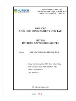 BÁO cáo môn học CÔNG NGHỆ TƯƠNG tác đề tài tìm HIỀU APP MOBILE SHOPEE 