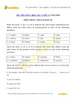 de thi giua ki 1 lop 11 mon tieng anh nam 2020 2021 