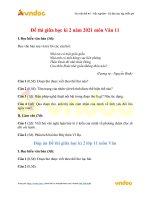 de thi giua hoc ki 2 nam 2021 mon van 11 