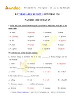 bo de thi giua hoc ky 2 mon tieng anh lop 11 co dap an 