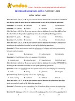 de thi giua ki 1 lop 11 mon tieng anh truong thpt nguyen trai nam 2019 2020 