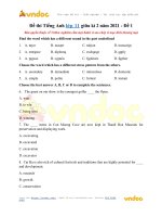 de thi tieng anh lop 11 giua ki 2 de 1 