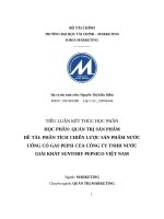 Phân tích chiến lược sản phẩm nước uống có gas pepsi