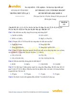 de thi giua hoc ki 2 mon hoa hoc lop 11 truong thpt yen lac 2 vinh phuc 