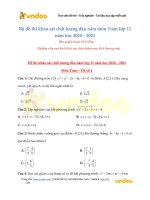 Bo de thi khao sat chat luong dau nam mon toan lop 11 nam hoc 2020 2021 