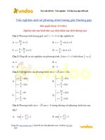 Trac nghiem mot so phuong trinh luong giac thuong gap 