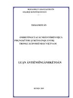 Ảnh hưởng của các nhân tố đến việc áp dụng kỹ thuật kế toán quản trị trong các doanh nghiệp miền bắc việt nam 