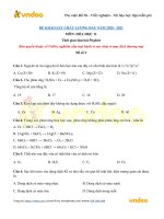 de thi khao sat chat luong dau nam lop 11 mon hoa 2020 2021 de 2 