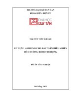 SỬ DỤNG ARDUINO CHO BÀI TOÁN ĐIỀU KHIỂN DẪN ĐƯỜNG ROBOT DI ĐỘNG