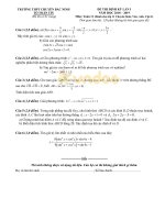 de thi kscl mon toan 11 chuyen bac ninh 