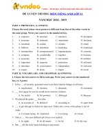 de thi hoc sinh gioi mon tieng anh lop 11 nam hoc 2018 2019 so 13 