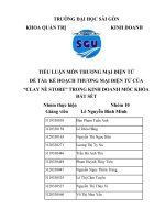 TIỂU LUẬN MÔN THƯƠNG MẠI ĐIỆN TỬ ĐỀ TÀI KẾ HOẠCH THƯƠNG MẠI ĐIỆN TỬ CỦA CLAY NÈ STORE TRONG KINH DOANH MÓC KHÓA ĐẤT SÉT