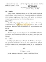 de thi chon hoc sinh gioi cap truong lich su 11 truong thpt ly thai to 