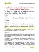 Dan y viet bai van nghi luan bay to y kien cua minh ve phuong cham hoc di doi voi hanh 