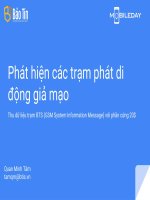 Phát hiện các trạm phát di động giả mạo thu dữ liệu trạm BTS (GSM system information message) với phần cứng 20 