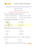 de thi khao sat chat luong dau nam mon toan lop 11 nam hoc 2020 2021 de so 2 