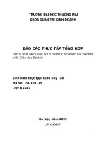 Báo cáo thực tập tổng hợp  Trường Đại học Thương Mại