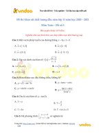 de thi khao sat chat luong dau nam lop 11 nam hoc 2020 de so 5 