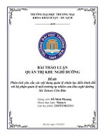 Phân tích yêu cầu các nội dung quản lý nhân lực điển hình đối với bộ phận quản lý môi trường tự nhiên của khu nghỉ dưỡng six senses côn đảo 