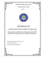THẢO LUẬN đề tài nghiên cứu ảnh hưởng của chất lượng dịch vụ thẻ ATM của BIDV đến sự hài lòng của sinh viên đại học thương mại 