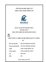 Báo cáo chuyên đề học phần Phân tích thiết kế hướng đối tượng: Phân tích và thiết kế hệ thống quản lý nhân sự