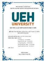 BÀI TIỂU LUẬN môn KINH tế học VI mô đề tài THỊ TRƯỜNG XĂNG dầu VIỆT NAM và TRÊN THẾ GIỚI năm 2022 