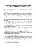 BỘ CÂU HỎI TỰ LUẬN ÔN TẬP MÔN TƯ TƯỞNG HỒ CHÍ MINH CÓ ĐÁP ÁN