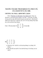 ĐỀ THI KẾT THÚC HỌC PHẦN TOÁN CAO CẤP  KIẾN THỨC TOÁN CAO cấp THI kết THÚC học PHẦN