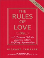 The rules of love a personal code for happier, more fulfilling relationships