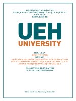PHÂN TÍCH đặc điểm THỊ TRƯỜNG, sản PHẨM NGÀNH sữa và TRÌNH bày CHIẾN lược CẠNH TRANH của các DOANH NGHIỆP TRONG THỊ TRƯỜNG sữa 