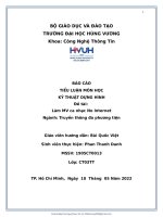 Báo cáo Tiểu luận Kỹ thuật hình dựng: Làm MV ca nhạc No Internet (Ngành Truyền thông đa phương tiện)