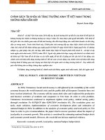 CHÍNH SÁCH tài KHÓA và TĂNG TRƯỞNG KINH tế VIỆT NAM TRONG NHỮNG năm gần đây 