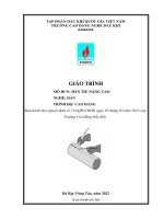Giáo trình Hàn TIG nâng cao (Nghề: Hàn - Cao đẳng) - Trường Cao Đẳng Dầu Khí