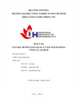 BÁO cáo tài LIỆU HƯỚNG dẫn QUẢN lý mã NGUỒN BẰNG CÔNG cụ GITHUB 