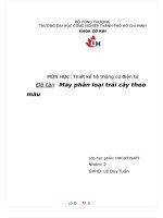 MÔN học thiết kế hệ thống cơ điện tử đề tài máy phân loại trái cây theo màu 