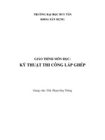 Giáo trình Kỹ thuật thi công lắp ghép - ThS. Phạm Huy Thông