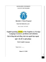 Tiểu luận phương pháp nghiên cứu khoa học, ngôn ngữ anh