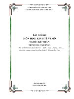 Bài giảng Kinh tế vi mô (Nghề: Kế toán - Trình độ: Cao đẳng) - Trường CĐ Kinh tế - Kỹ thuật Bạc Liêu