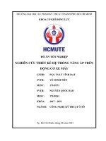 (Đồ án tốt nghiệp ngành Công nghệ kỹ thuật Ô tô) Nghiên cứu thiết kế hệ thống tăng áp trên động cơ xe máy