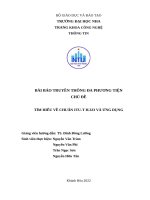 tiểu luận TRUYỀN THÔNG đa PHƯƠNG TIỆN CHỦ đề tìm HIỂU về CHUẨN ITU t h 323 và ỨNG DỤNG