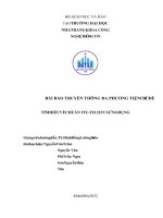 tiểu luận TRUYỀN THÔNG ĐA PHƯƠNG TIỆN CHỦ ĐỀ  tìm hiểu Chuẩn khuyến nghị H323