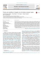 trends and variability of droughts over the indian monsoon region