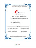 BÁO cáo CUỐI kỳ môn kỹ NĂNG làm VIỆC NHÓM CHỦ đề tầm quan trọng và ý nghĩa của việc đọc sách 