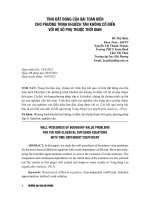 Tính đặt đúng của bài toán biên cho phương trình khuếch tán không cổ điển với hệ số phụ thuộc thời gian