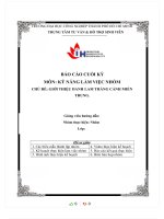 MÔN kỹ NĂNG làm VIỆC NHÓM CHỦ đề GIỚI THIỆU DANH LAM THẮNG CẢNH MIỀN TRUNG  