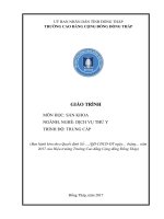 Giáo trình Sản khoa (Nghề Dịch vụ thú y  Trung cấp)