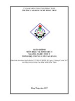 Giáo trình Vệ sinh thú y (Nghề Thú y  CĐTC)