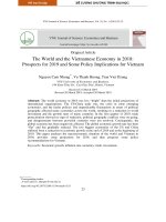 Kinh tế thế giới và việt nam quý 1 năm 2019 triển vọng và hàm ý cho việt nam 