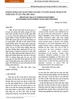 Những đóng góp quan trọng của đầu tư nước ngoài trong phát triển kinh tế của tỉnh bắc ninh 
