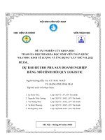 DỰ báo rủi RO PHÁ sản DOANH NGHIỆP BẰNG mô HÌNH hồi QUY LOGISTIC 